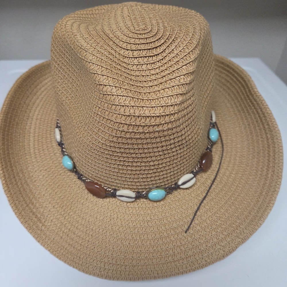 Stylish Cowboy Hat with Beaded Band